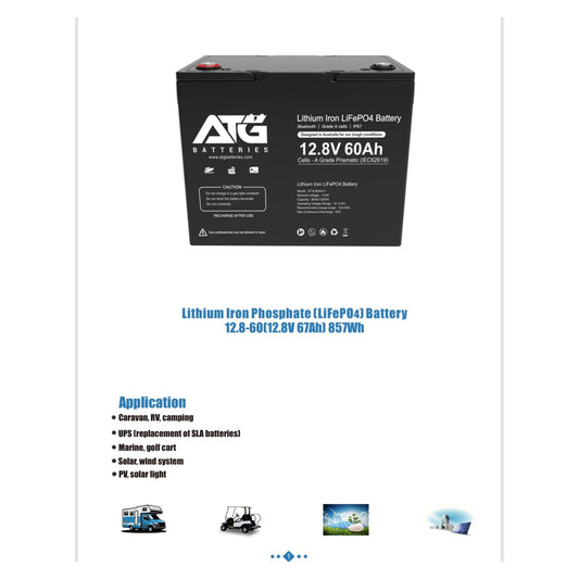 ATG 12V 67Ah lithium battery – alternate view