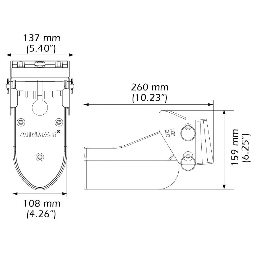 TM185M 1kW 85-135kHZ MED freq. depth & temp, bracket, Furuno 10 Pin plug