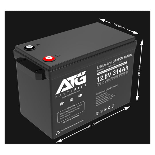ATG 12V 314Ah LiFePO4 lithium battery with Bluetooth
