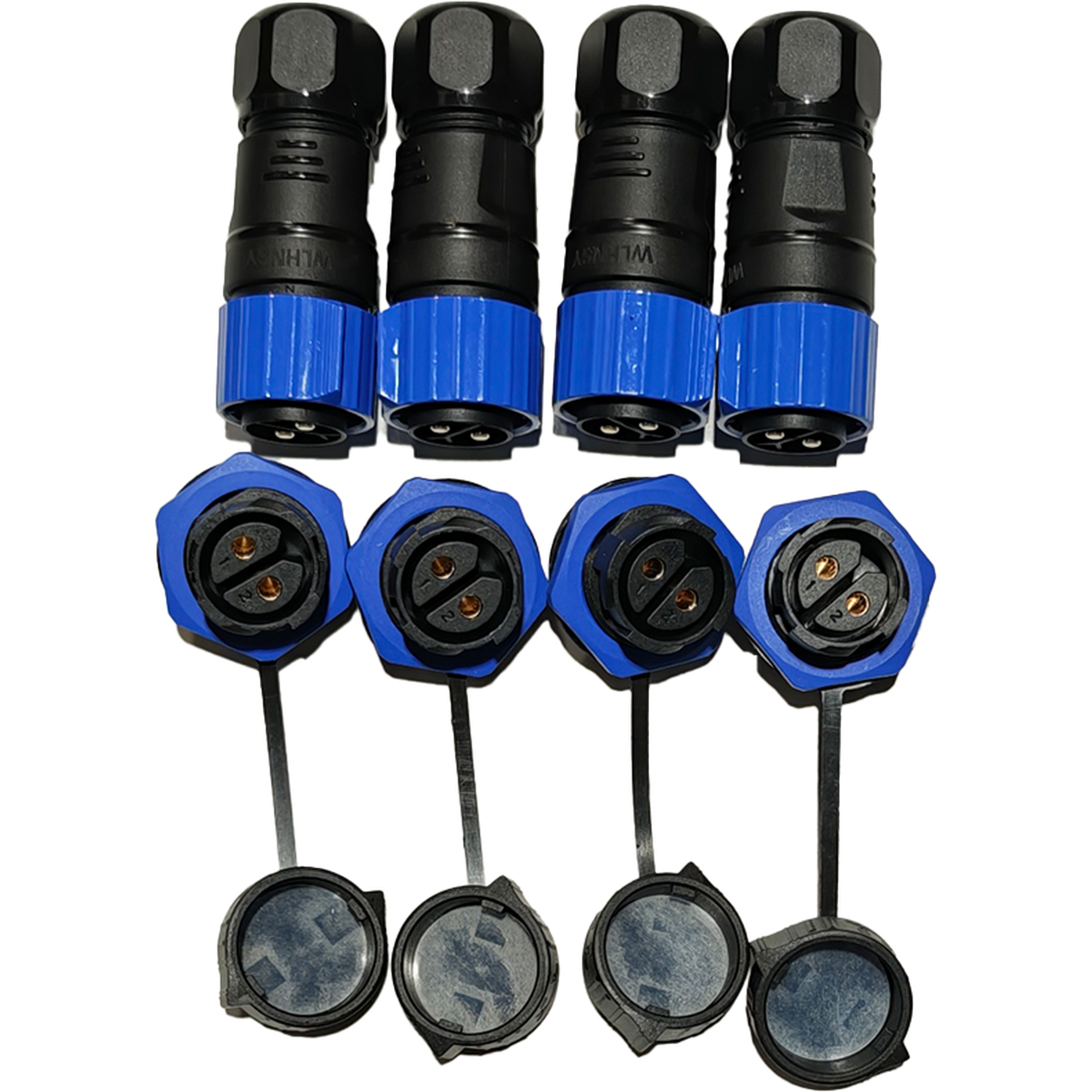 Bulkhead Mount Electric Reel Connector Boat Kit – 4 Sets | 50A IP67