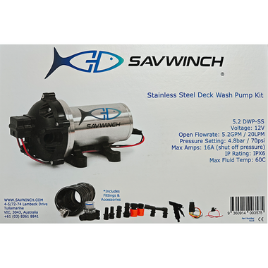 Savwinch 316 Stainless Steel Deck Wash Pump Kit