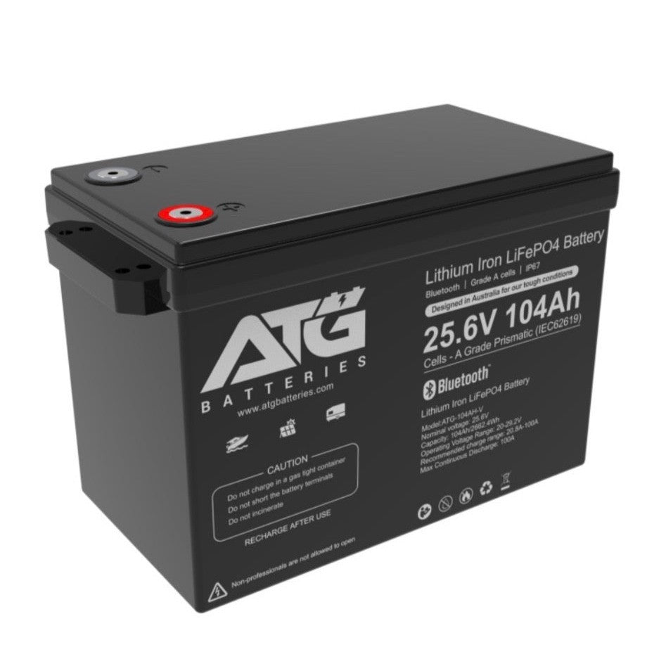 ATG 24V 104Ah LiFePO4 lithium battery with Bluetooth