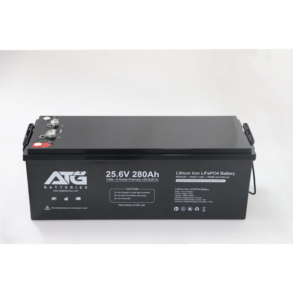 ATG 24V 280Ah lithium battery front view