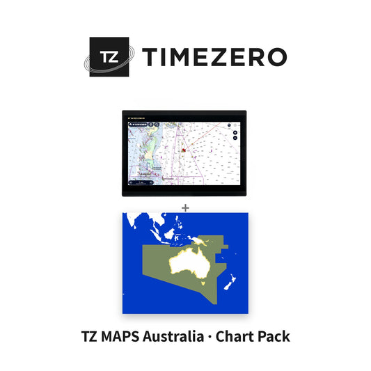 TimeZero TZ MAPS Australia chart pack, showing a Furuno display and the Australia coverage area