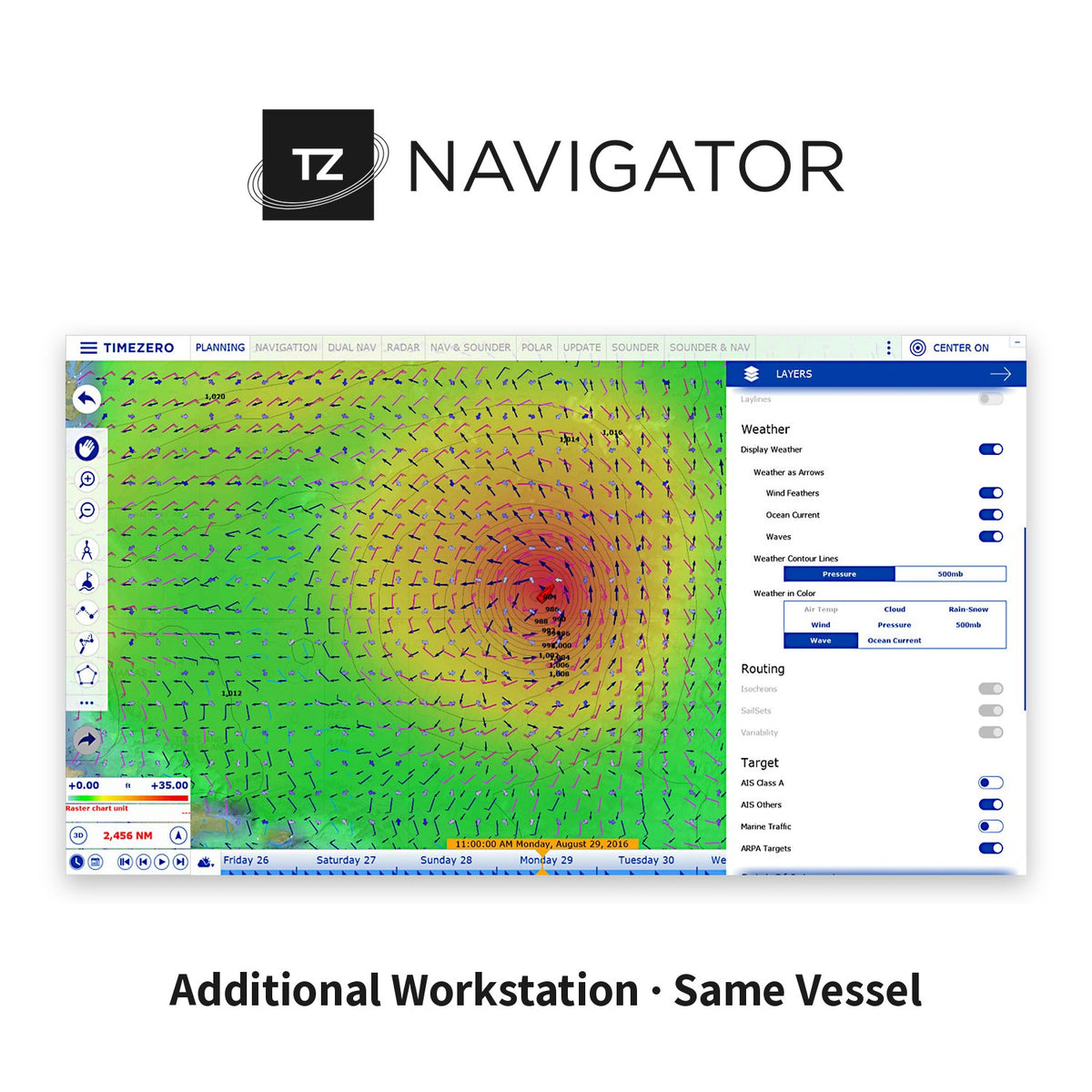 TimeZero TZ Navigator Additional Workstation for the same vessel
