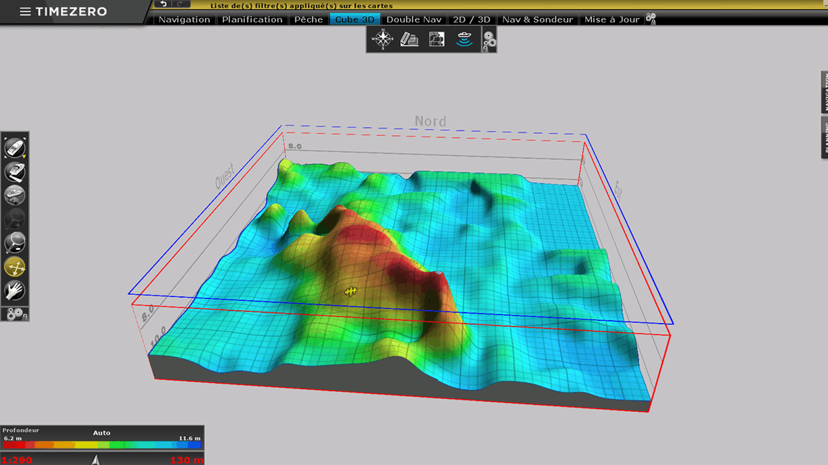 PBG Module in the bundle: 3D view of recorded personal bathymetry data